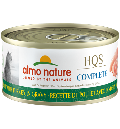 Almo Nature HQS Complete Chicken Recipe with Turkey in gravy Wet Cat Food