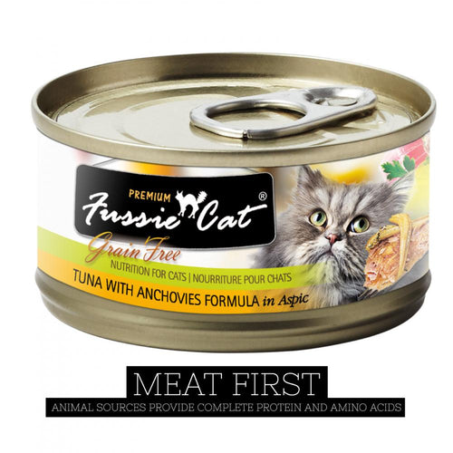 Fussie Cat Premium Tuna with Anchovies Formula in Aspic Canned Food