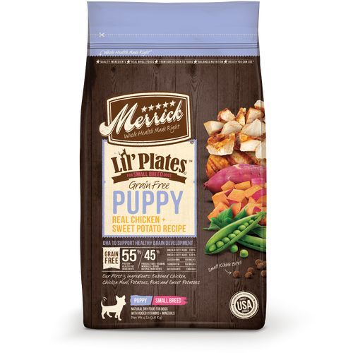 Merrick Lil' Plates Grain Free Puppy Small Breed Real Chicken and Sweet Potato Recipe Dry Dog Food