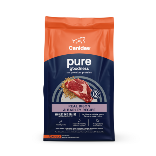 Canidae PURE with Wholesome Grains Limited Ingredient Dry Dog Food, Real Bison and Barley Recipe (24 Lb.)