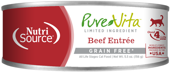 NutriSource® PureVita™ Beef Entrée Limited Ingredient Wet Cat Food