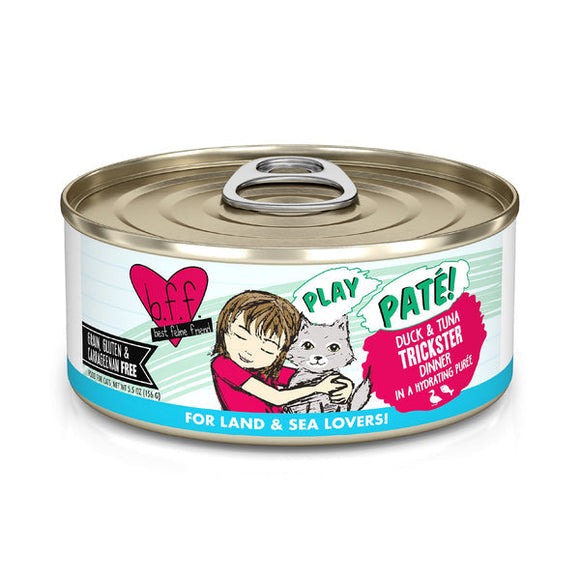 Weruva BFF PLAY Paté Duck & Tuna Trickster Dinner in a Hydrating Purée Cat Food