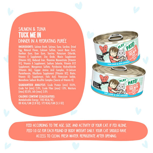 Weruva BFF Play Tuck Me In Salmon & Tuna Dinner in a Hydrating Purée Cat Food