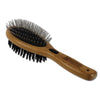 Bamboo Groom Combo Brush with Bristles & Stainless Steel Pins