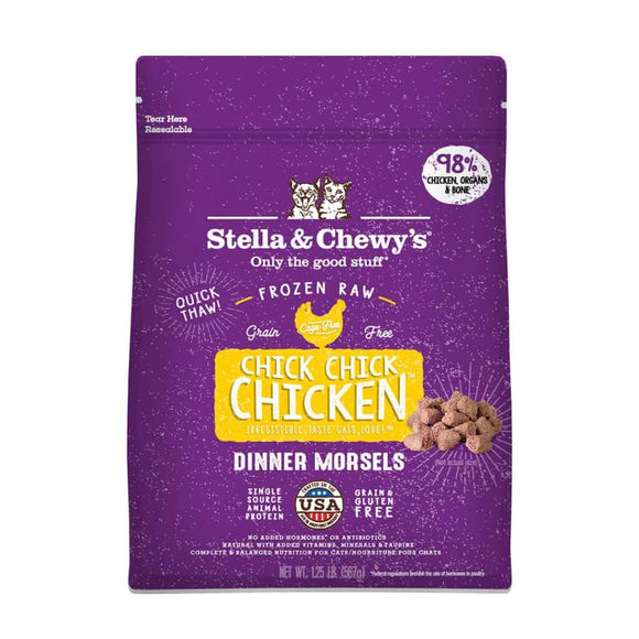 Stella & Chewy's Chick Chick Chicken Frozen Raw Dinner Morsels Cat Food (1.25-lb)