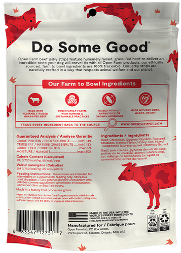 Open Farm Grain-Free Grass-Fed Beef Jerky Strips