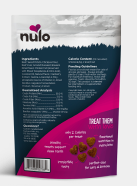 Nulo Crunchy Cat Treats™ Healthy Heart Beef Recipe (4-oz) - Milford, PA ...