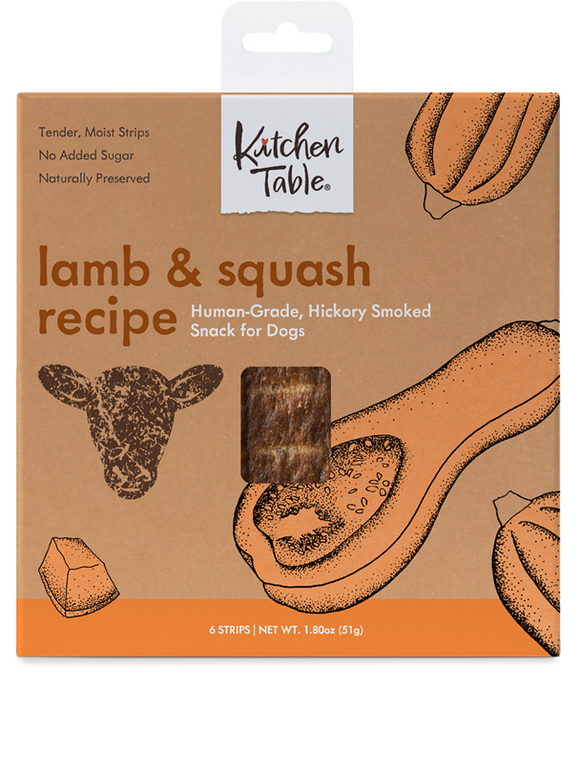 Kitchen Table Smoked Snack Box Lamb & Squash Recipe (1.8 oz - 6 Strips)