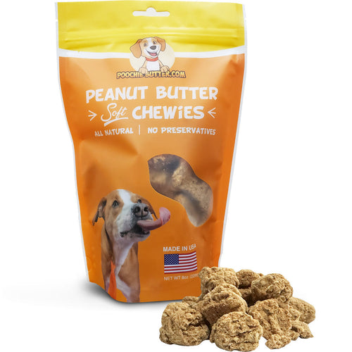 Poochie Butter Peanut Butter Soft Chewies Dog Treats (8 oz)