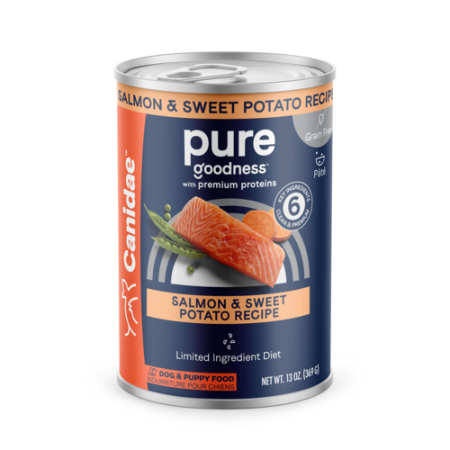 Canidae PURE Grain Free Limited Ingredient Salmon and Sweet Potato Recipe Wet Dog Food (13 oz, single can)