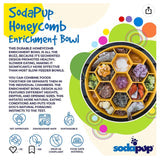 SodaPup Honeycomb Design eBowl Enrichment Slow Feeder Bowl for Dogs