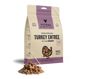 Vital Essentials Freeze-Dried Turkey Entrée Cat Food Mini Nibs