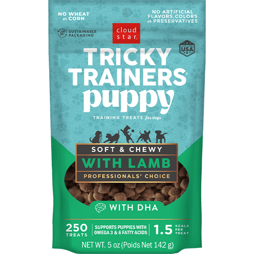 Cloud Star Tricky Trainers Puppy Mini Soft & Chewy with Lamb Training Treats for Dogs