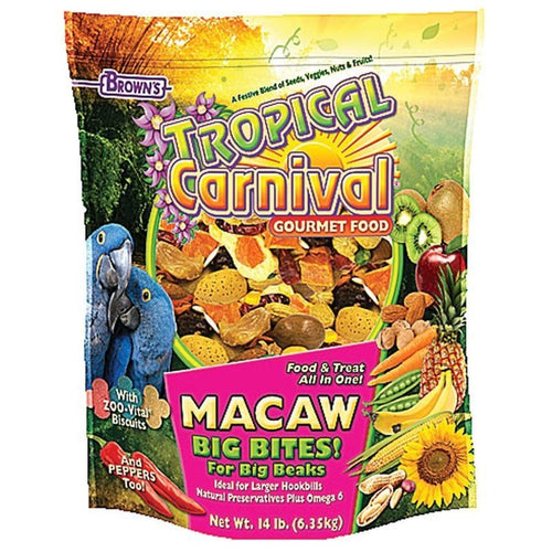 TROPICAL CARNIVAL GOURMET MACAW BIG BITES FOOD