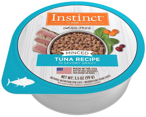 Nature's Variety Instinct Adult Grain Free Minced Recipe with Real Tuna Natural Cat food Cups