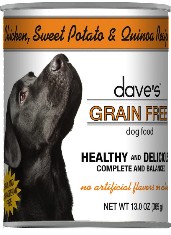 Dave’s Grain Free Chicken, Sweet Potato & Quinoa Recipe Canned Dog Food