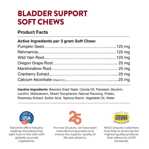 NaturVet Bladder Support Soft Chews (60 Soft Chews)
